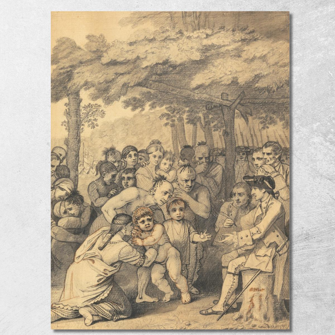 The Indians Delivering Up The English Captives To Colonel Bouquet Near His Camp Benjamin West canvas print The Indians Delivering Up The English Captives To Colonel Bouquet Near His Camp Benjamin West canvas print