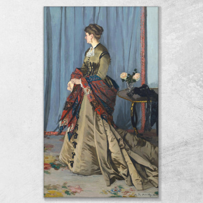 Ritratto Di Madame Gaudibert 1868 Claude Monet mnt24 quadro stampato su tela