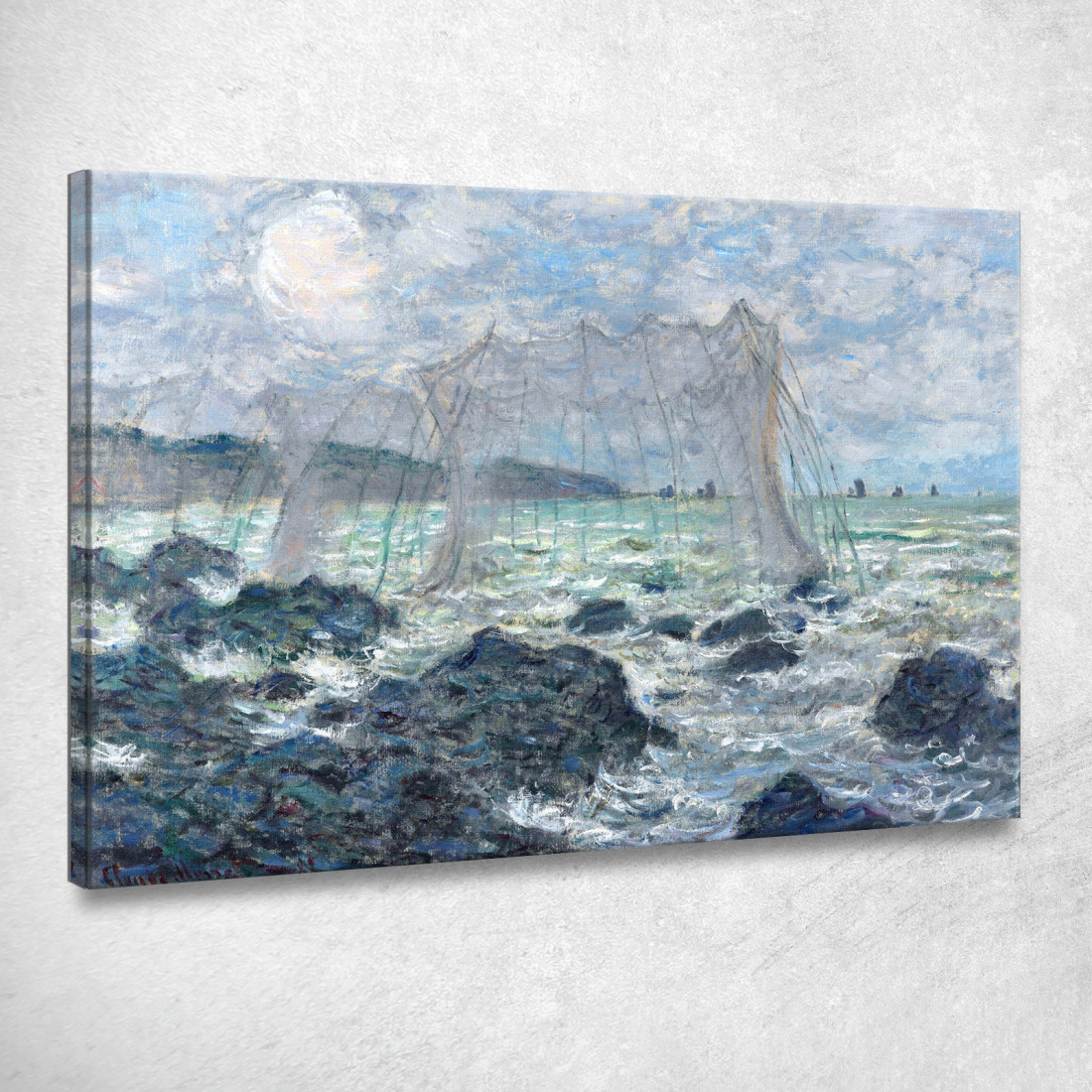 Reti Da Pesca A Pourville 1882 Claude Monet mnt25 quadro stampato su tela Reti Da Pesca A Pourville 1882 Claude Monet mnt25 quadro stampato su tela