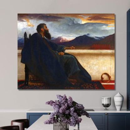 David, Oh Se Avessi Ali Come Una Colomba! Perché Allora Volerei Via E Mi Riposerei Frederic Leighton quadro stampato su tela
