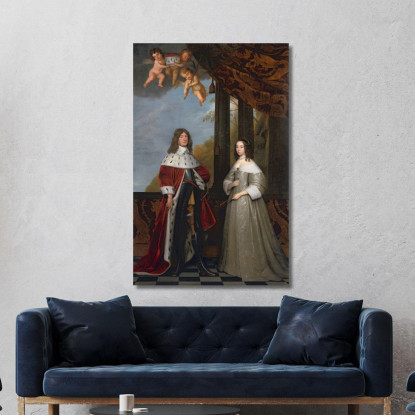 Retrato De Friedrich Wilhelm Elector De Brandeburgo Y Su Esposa Louise Henriette, Condesa De Orange-Nassau Gerard van Honthorst