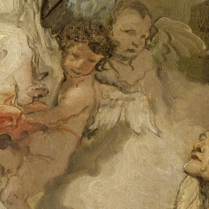 L'Immaculée Conception Joachim Et Anna Recevant La Vierge Marie De Dieu Le Père Giovanni Battista Tiepolo tableau impression sur