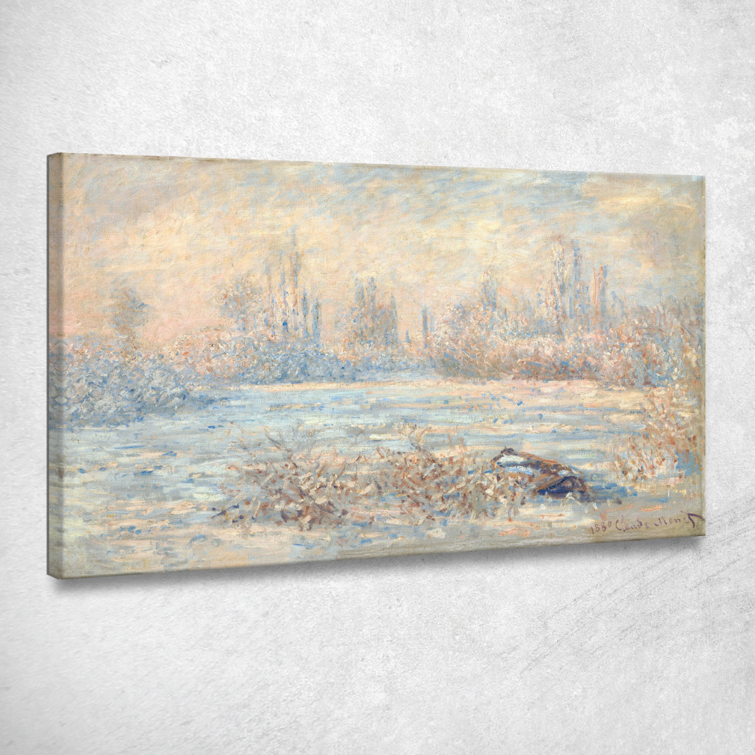 Gelo Vicino A Vetheuil 1880 Claude Monet mnt27 quadro stampato su tela