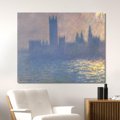 Houses Of Parliament Effetto Luce Solare 1903 Claude Monet mnt29 quadro stampato su tela