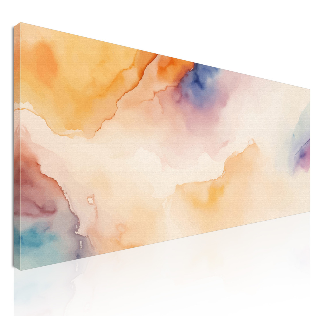 Quadro Forme Astratte Onde Di Colore Tra Arancione E Blu absh32 quadro stampato su tela Quadro Forme Astratte Onde Di Colore Tra Arancione E Blu absh32 quadro stampato su tela