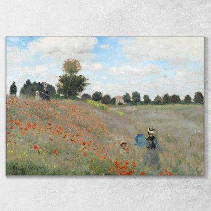 Papaveri Vicino Ad Argenteuil 1873 Claude Monet mnt45 quadro stampato su tela