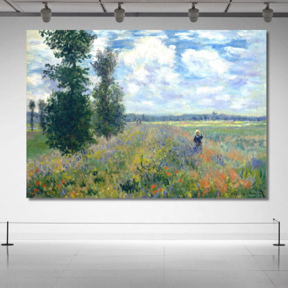 Campo Di Papaveri Argenteuil 1875 Claude Monet mnt47 quadro stampato su tela