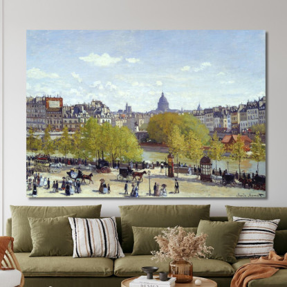 Quai Du Louvre 1867 Claude Monet mnt50 quadro stampato su tela