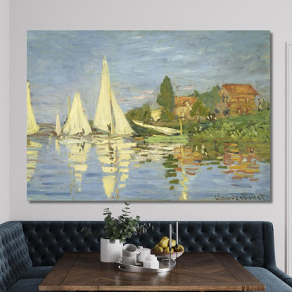 Regata Ad Argenteuil 1872 Claude Monet mnt51 quadro stampato su tela