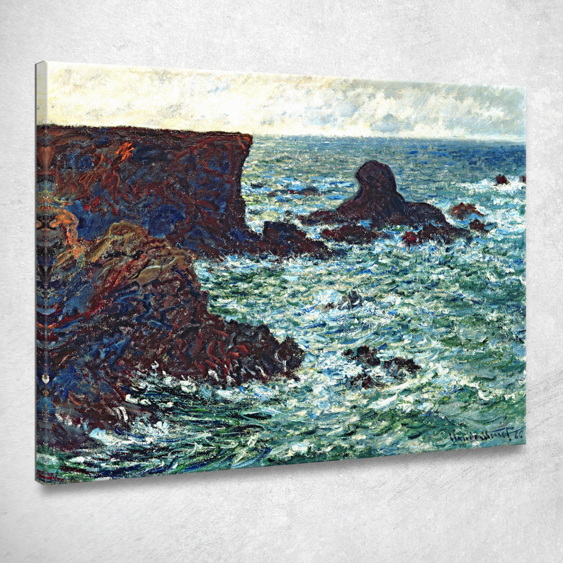 Rocce A Port-Coton Il Leone 1886 Claude Monet mnt55 quadro stampato su tela