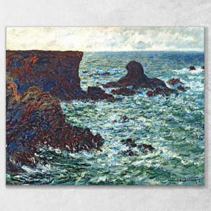 Rocce A Port-Coton Il Leone 1886 Claude Monet mnt55 quadro stampato su tela