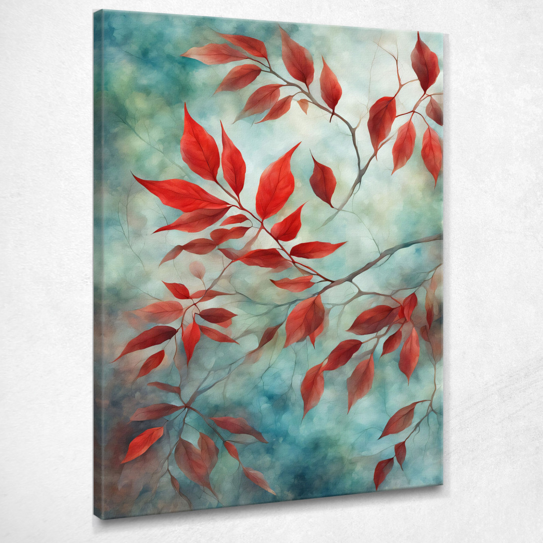Quadro Botanico Moderno Eleganza Botanica Rami Rossi Su Sfondo Sfumato btn14 quadro stampato su tela Quadro Botanico Moderno Eleganza Botanica Rami Rossi Su Sfondo Sfumato btn14 quadro stampato su tela
