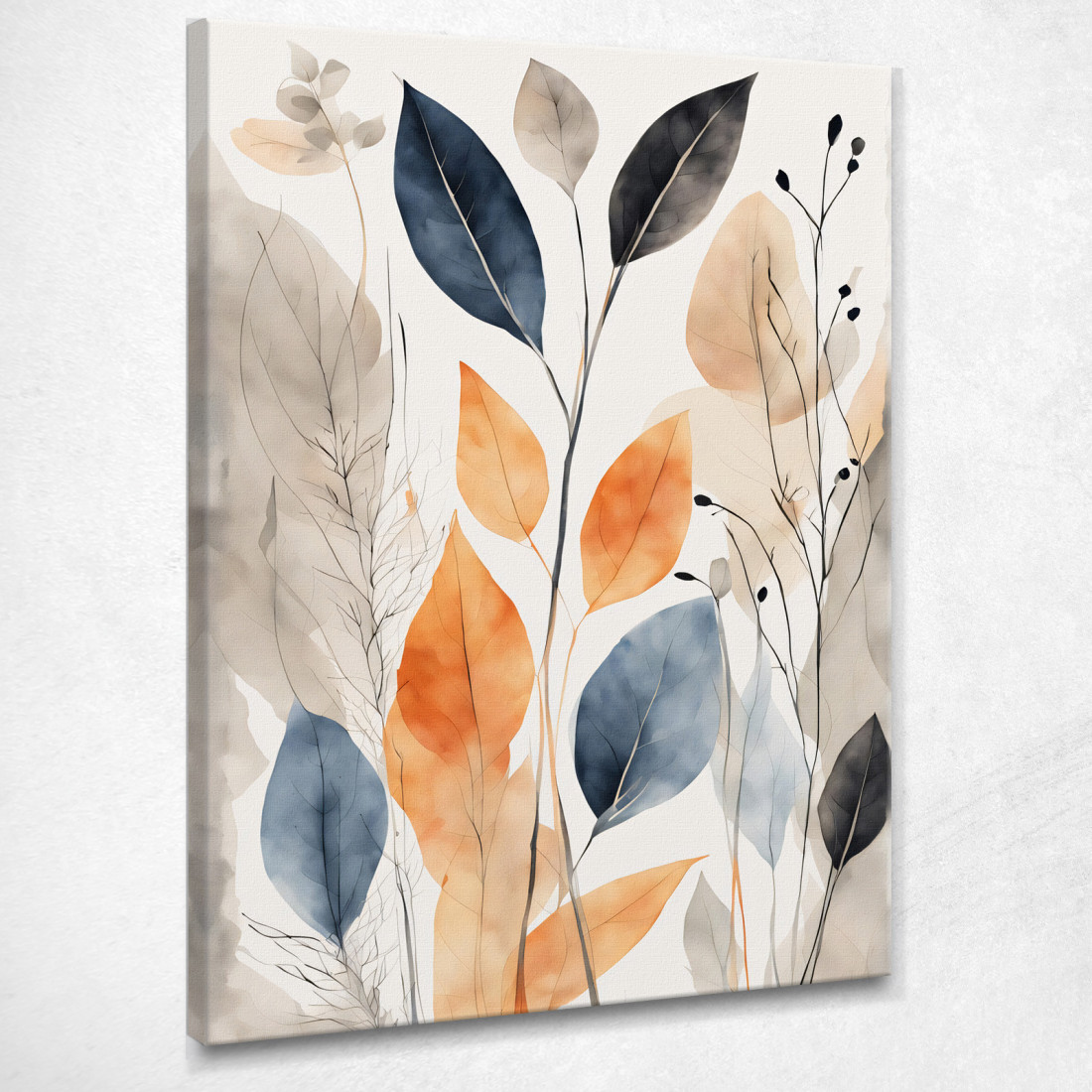 Quadro Botanico Moderno Sfumature Di Foglie btn40 quadro stampato su tela Quadro Botanico Moderno Sfumature Di Foglie btn40 quadro stampato su tela