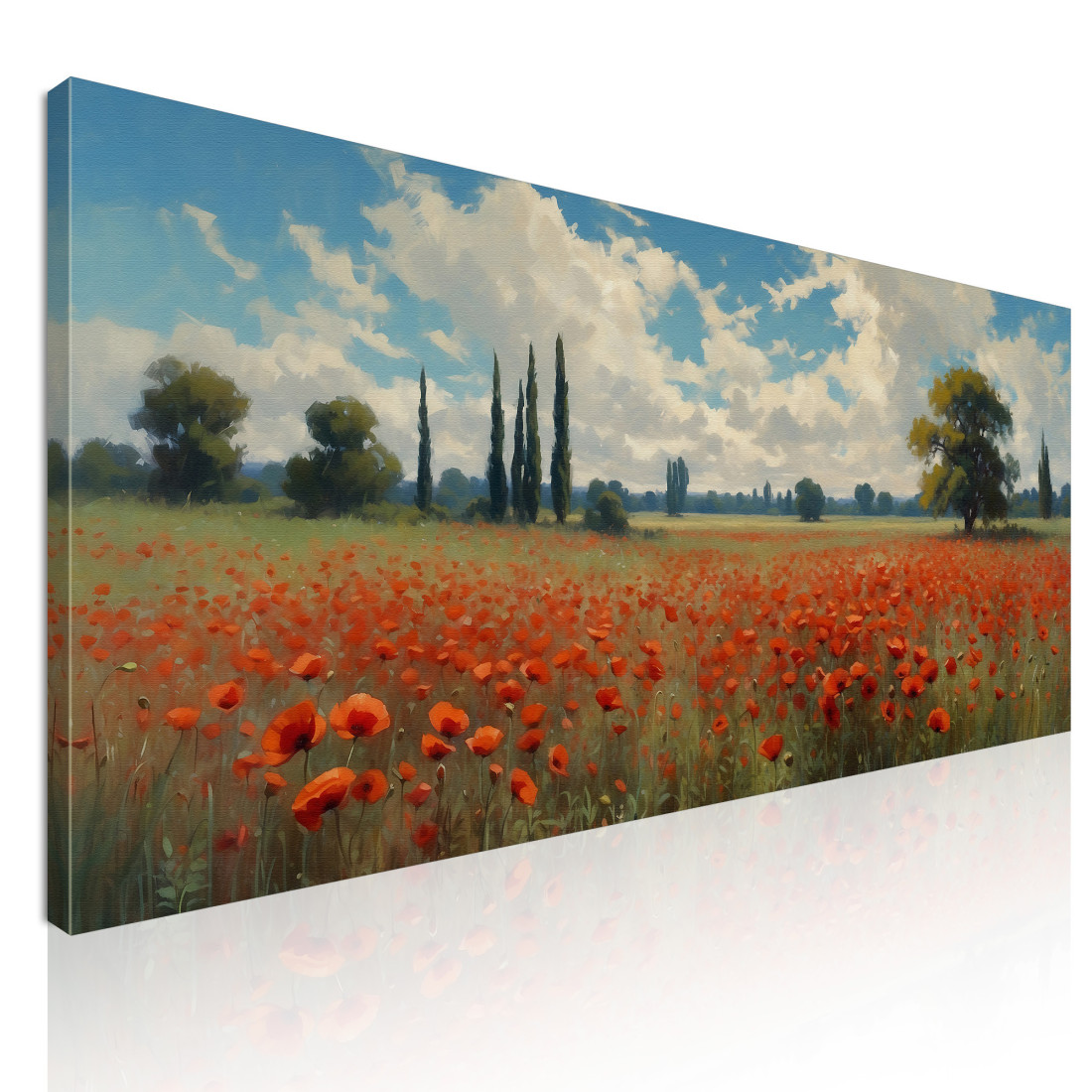 Quadro Botanico Splendore Dei Papaveri Sotto Il Cielo Azzurro bow39 quadro stampato su tela Quadro Botanico Splendore Dei Papaveri Sotto Il Cielo Azzurro bow39 quadro stampato su tela