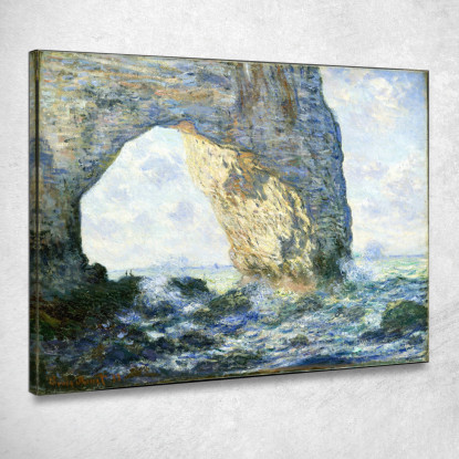 Il Manneport Rock Arch A Ovest Di Etretat 1883 Claude Monet mnt81 quadro stampato su tela