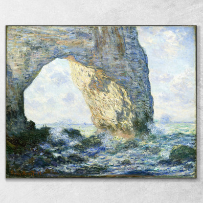 Il Manneport Rock Arch A Ovest Di Etretat 1883 Claude Monet mnt81 quadro stampato su tela