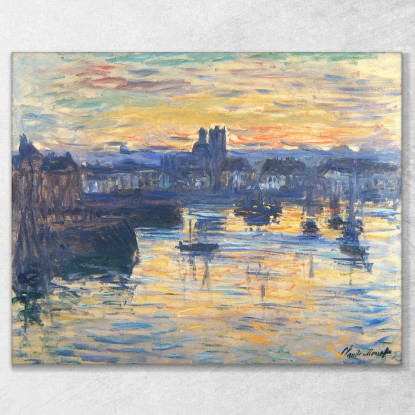 Il Porto Di Dieppe Sera 1882 Claude Monet mnt85 quadro stampato su tela