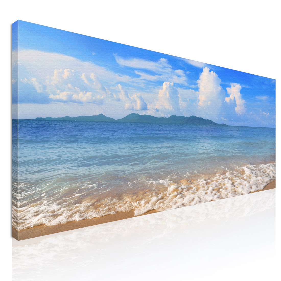 Quadro Paesaggio Mare Spiaggia Incantevole A Koh Samui Con Mare Turchese seal24 quadro stampato su tela