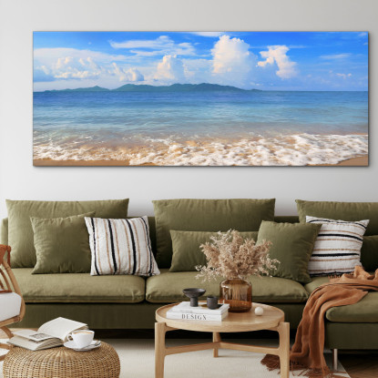 Quadro Paesaggio Mare Spiaggia Incantevole A Koh Samui Con Mare Turchese seal24 quadro stampato su tela