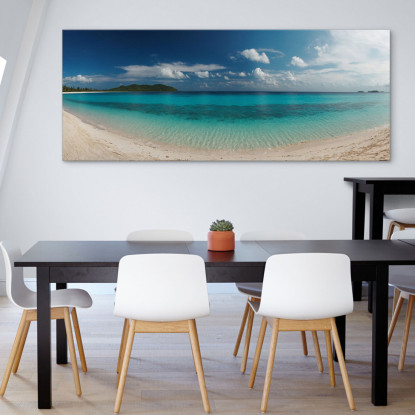 Quadro Paesaggio Mare Cielo Azzurro E Mare Limpido Su Spiaggia Tropicale seal34 quadro stampato su tela