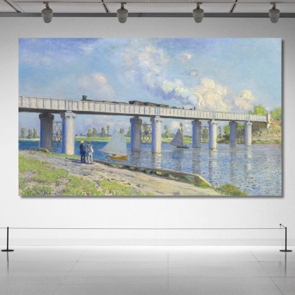 Il Ponte Ferroviario Ad Argenteuil 1873 Claude Monet mnt87 quadro stampato su tela