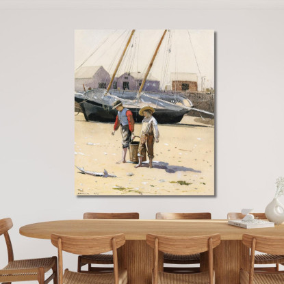 Un Panier De Palourdes Winslow Homer tableau impression sur toile