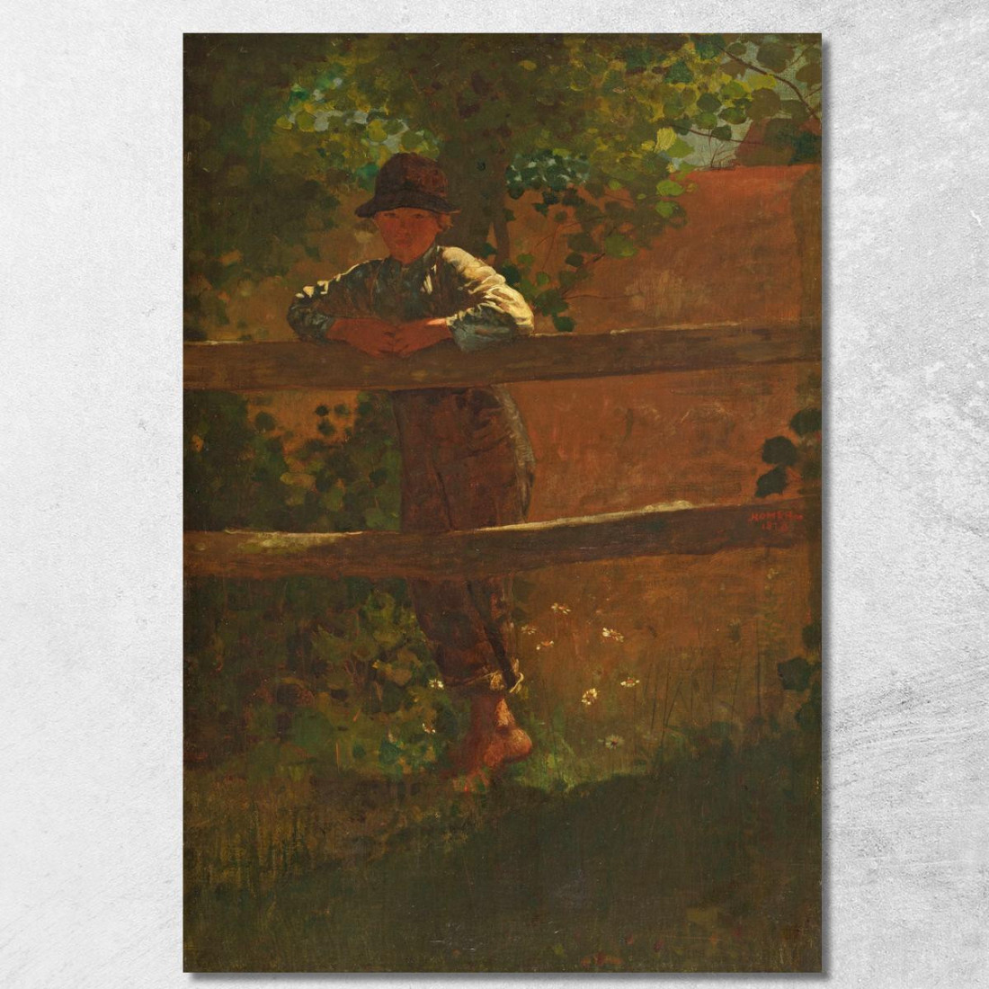 Un Muchacho De Campo Winslow Homer cuadro en lienzo