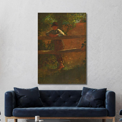 Ein Junge Vom Land Winslow Homer drucken auf leinwand