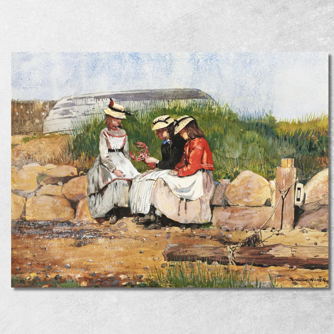 Die Tochter Eines Fischers Winslow Homer drucken auf leinwand