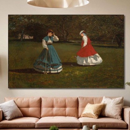 Une Partie De Croquet Winslow Homer tableau impression sur toile