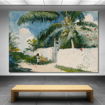 Un Giardino A Nassau Winslow Homer quadro stampato su tela