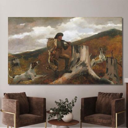 A Huntsman And Dogs Winslow Homer canvas print