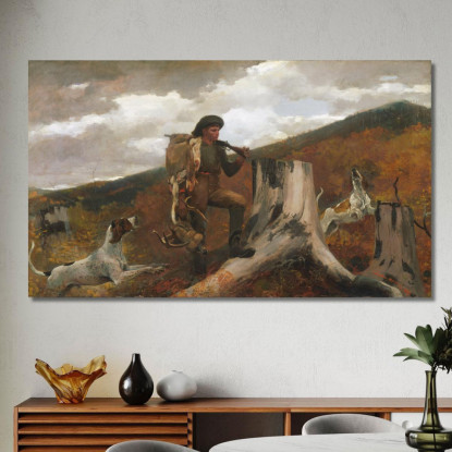 Ein Jäger Und Hunde Winslow Homer drucken auf leinwand