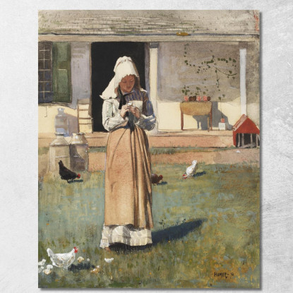 Un Poulet Malade Winslow Homer tableau impression sur toile