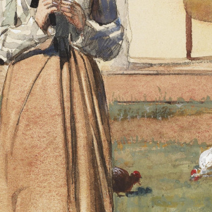 Un Poulet Malade Winslow Homer tableau impression sur toile