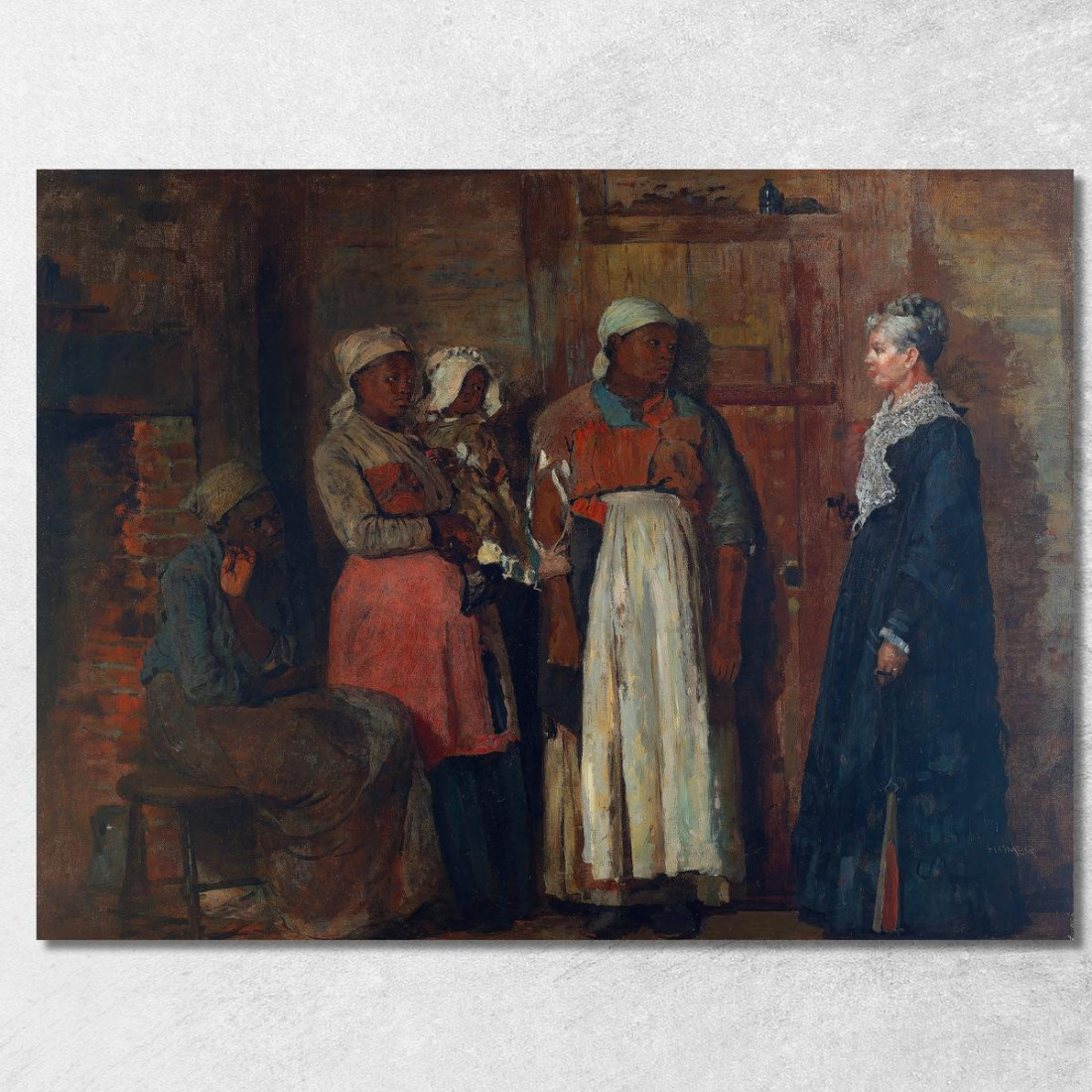 A Visit From The Old Mistress Winslow Homer canvas print A Visit From The Old Mistress Winslow Homer canvas print