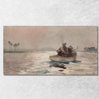 Pêche Au Bar ﾠFloride Winslow Homer tableau impression sur toile