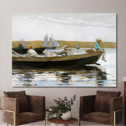 Jungs In Einem Dory Winslow Homer drucken auf leinwand