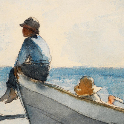 Garçons Dans Un Dory 2 Winslow Homer tableau impression sur toile