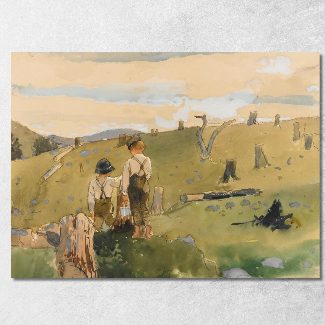 Ragazzi Su Una Collina Winslow Homer quadro stampato su tela Ragazzi Su Una Collina Winslow Homer quadro stampato su tela