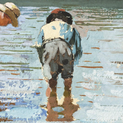 Niños Vadeando Winslow Homer cuadro en lienzo