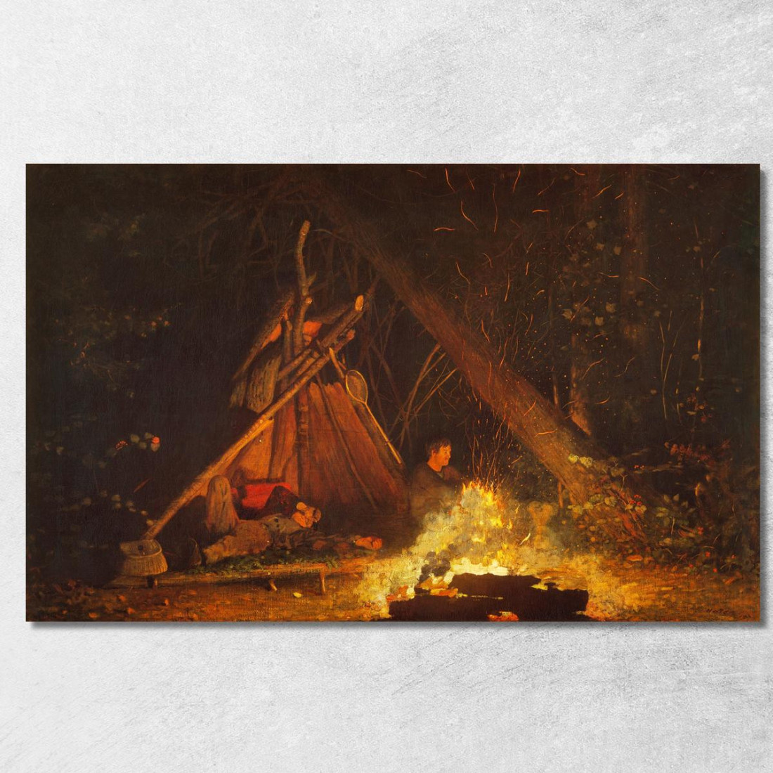 Fuego De Campamento Winslow Homer cuadro en lienzo