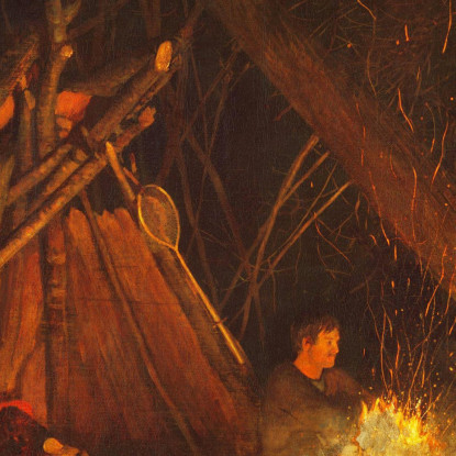 Fuego De Campamento Winslow Homer cuadro en lienzo