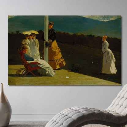 Match De Croquet Winslow Homer tableau impression sur toile