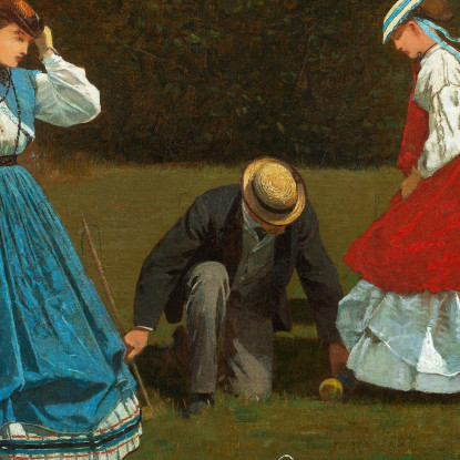Scena Del Croquet Winslow Homer quadro stampato su tela