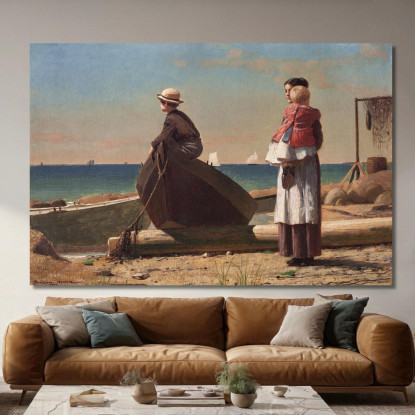 Dad'S Coming Winslow Homer canvas print