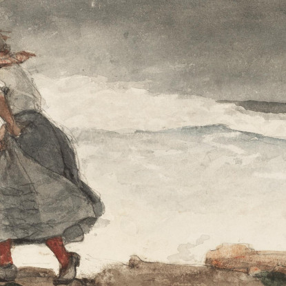 Pericolo Winslow Homer quadro stampato su tela