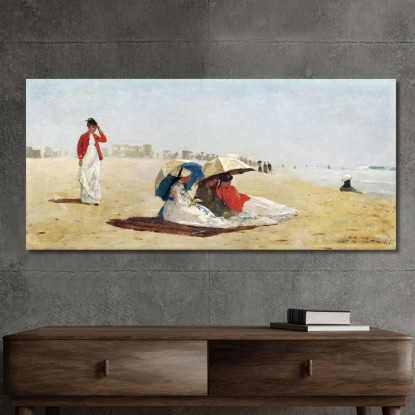 Plage D'East Hampton À Long Island Winslow Homer tableau impression sur toile