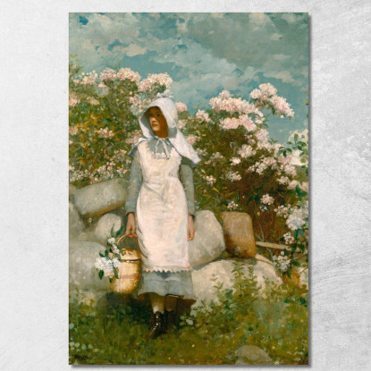 Mädchen Und Lorbeer Winslow Homer drucken auf leinwand