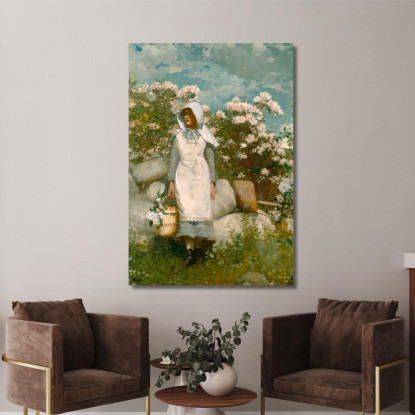 Girl And Laurel Winslow Homer canvas print